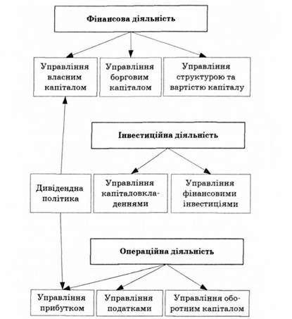 основні напрямки діяльності фінансового менеджера