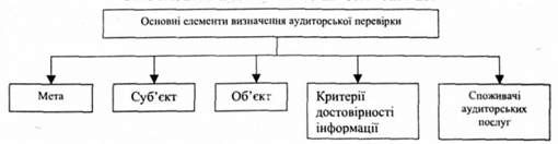 основні елементи визначення аудиторської діяльності