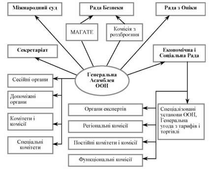 структурна побудова системи організації об'єднаних націй