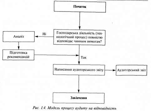 модель процесу аудиту на відповідальність 