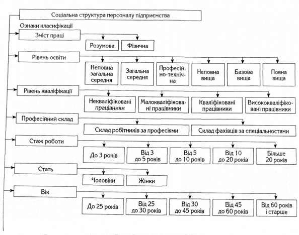 соціально структура персоналу підприємства 
