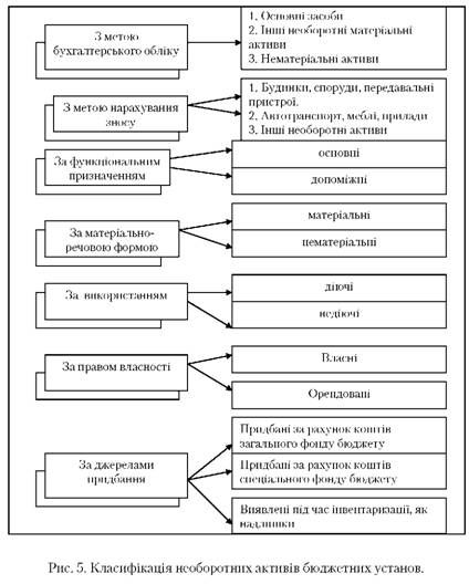 класифікація необоротних активів бюджетних установ