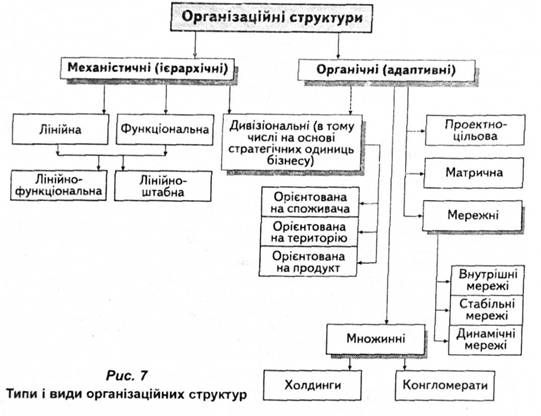 типи і види організаційних структур