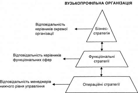 стратегічна піраміда вузькопрофільної організації 