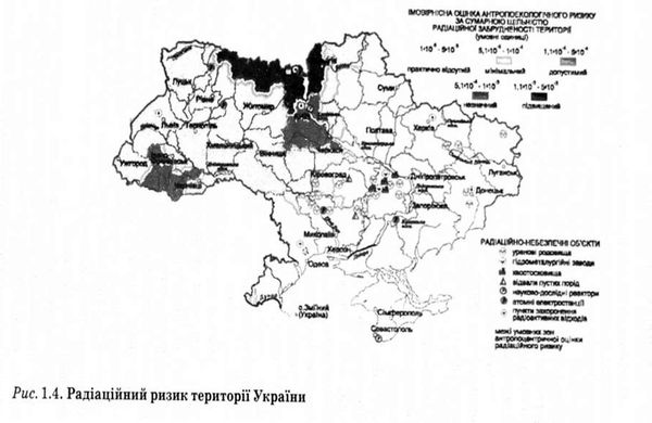 радіаційний ризик території україни 