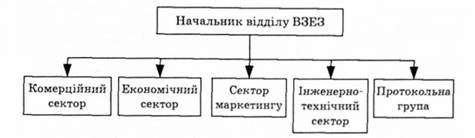 приблизна схема відділу зовнішньоекономічних зв'язків