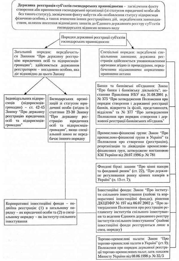 державна реєстрація суб'єктів господарських правовідносин 