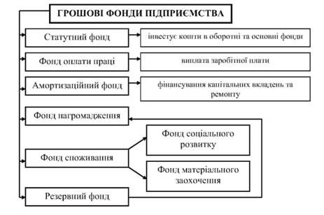 види грошових фондів підприємства 
