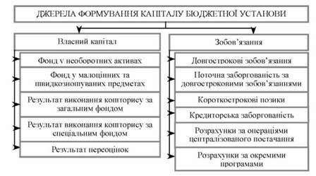 класифікація капіталу бюджетної установи за джерелами формування