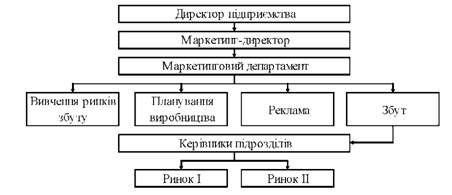 сегментна організаційна структура маркетингу
