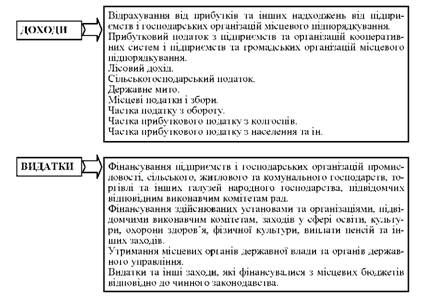 склад доходів і видатків місцевих бюджетів у 60-ті роки xx століття