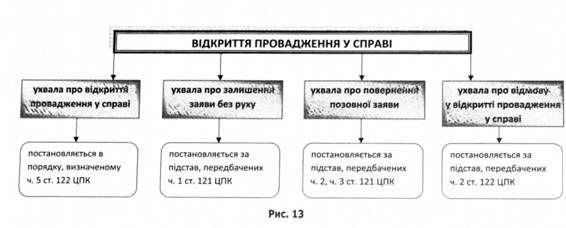 відкриття провадження у справі