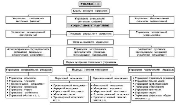 классификация (типология) управления