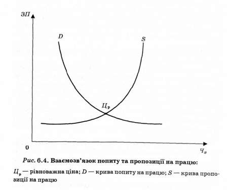 взаємозвязок попиту та пропозиції на працю