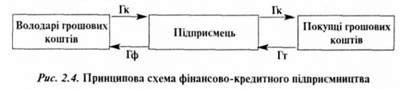 принципова схема фінансово - кредитного підприємництва 