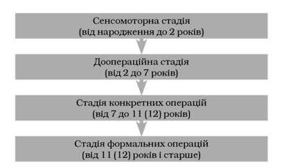 стадії когнітивного розвитку за піаже