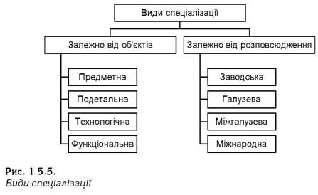види спеціалізації 