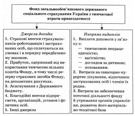 схема функціонування фонду загальнообов'язкового державного соціального страхування україни з тимчасової втрати працездатності