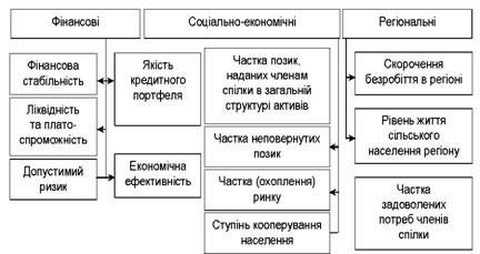 структура показників оцінки діяльності кредитної спілки