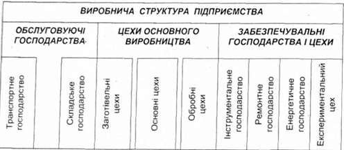 схематичне зображення виробничої структури підприємства