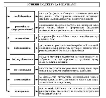 функції видатків місцевих бюджетів