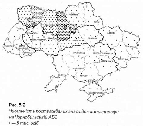 чисельність постраждалих внаслідок катастрофи на чорнобильській аес 