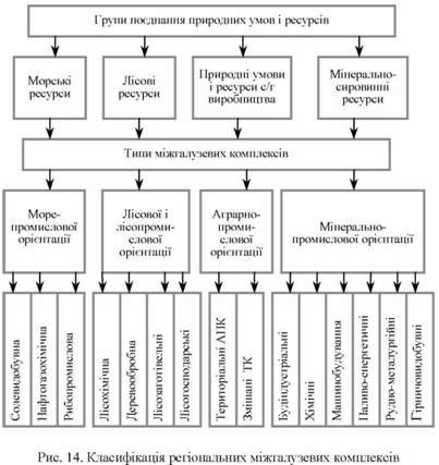 класифікація регіональних міжгалузевих комплексів