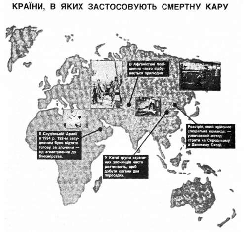 країни, в яких застосовують смертну кару 