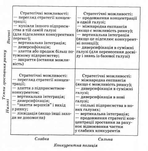 можливі корпоративні стратегії великих підприємств
