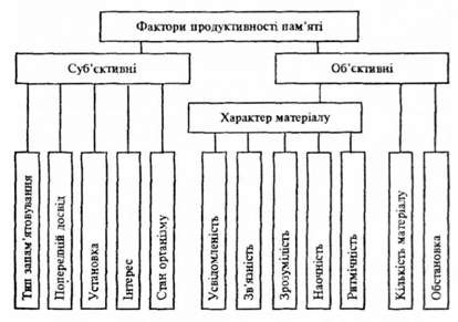фактори продуктивності пам'яті
