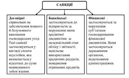види санкцій залежно від суб'єкта, який їх застосовує