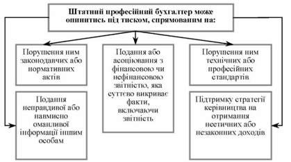 порушення, що можуть бути здійснені штатним професійним бухгалтером