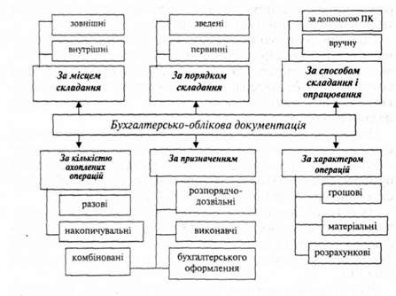 класифікаційна схема бухгалтерсько-облікової документації за інформаційною складовою