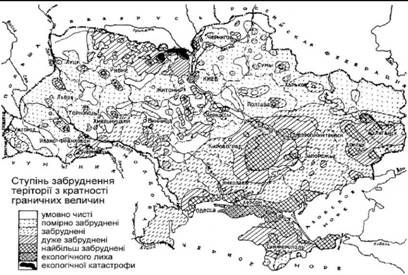екологічна забрудненість території україни