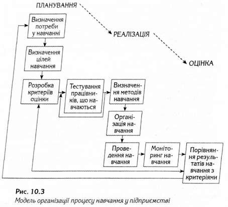 модель організації процесу навчання у підприємстві 