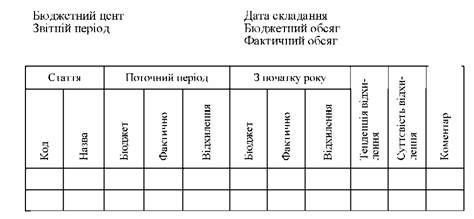 звіт про використання бюджету