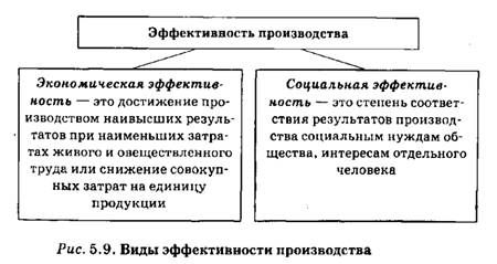 виды эффективности производства 
