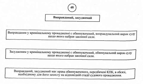 виправданий, засуджений