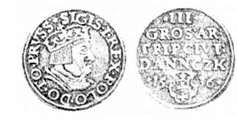 польща. сигізмунд і. трояк. срібло. 1586 р.