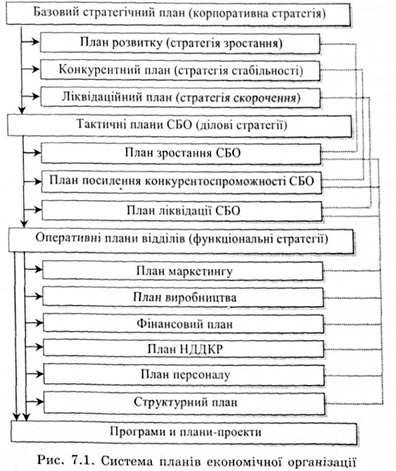 система планів економічної організації