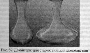 декантери: для старих вин, для молодих вин