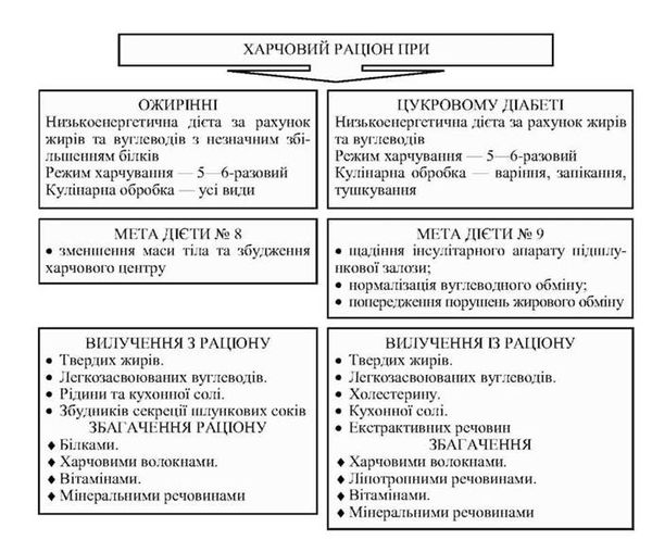 фізіолого-гігієнічні принципи харчування при ожирінні та цукровому діабеті