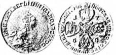 російська імперія. єлизавета і. 10 рублів. золото. 1755 р.