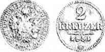 австрійська імперія. франц йосиф і. 2 крейцери. мідь. 1851 р.