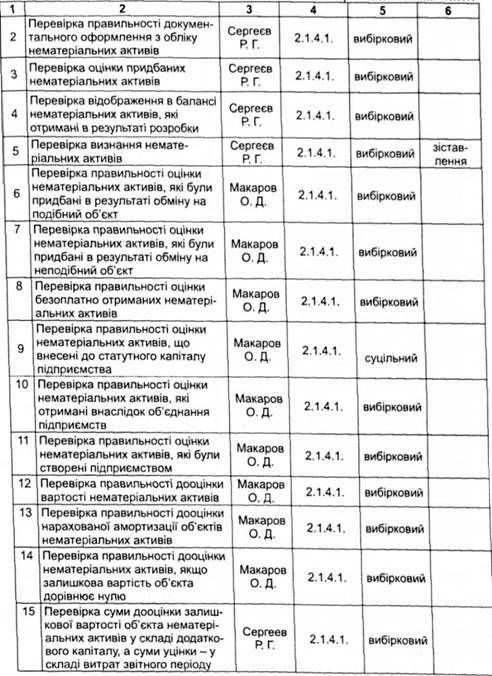 програма перевірки нематеріальних активів