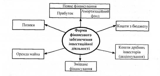 джерела фінансування інвестицій