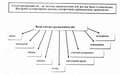 поняття та види слідчих (розшукових) дій