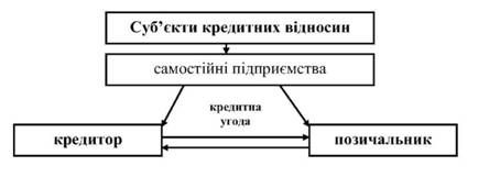 види суб'єктів кредитних відносин