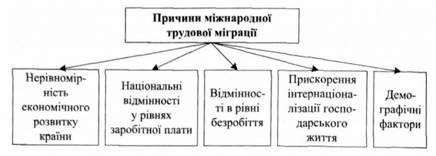 причини міжнародної міграції робочої сили