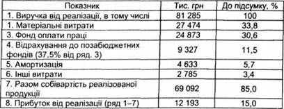 плановані видатки і виручка від реалізації